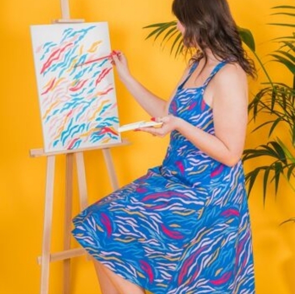 Heroines Fanta Funkywave Colorful Sleeveless Dress - Picture 9 of 9